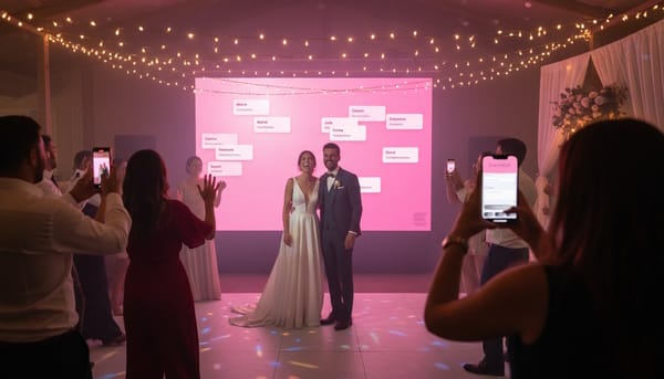 5 animations originales à faire avec un mur de messages pendant un mariage